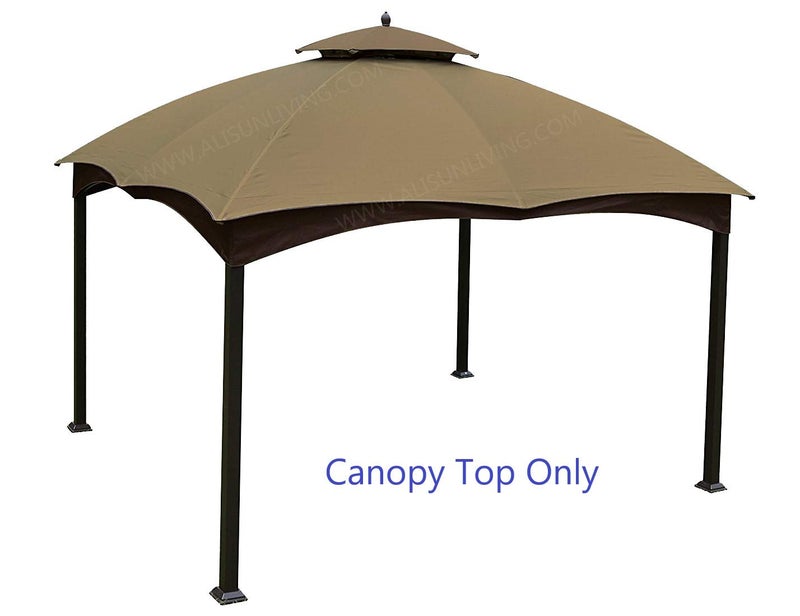 ALISUN Replacement Canopy Top for Lowe's 10' x 12' Gazebo #TPGAZ17-002C (Golden Brown Canopy Top Only) - Image 1